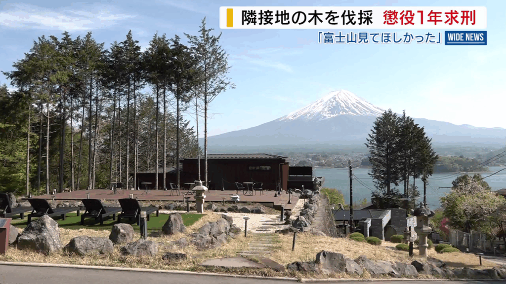 【山梨】「客に富士山を見てほしかった」 隣接地の木を23本伐採　中国籍のホテル元社長に懲役1年求刑